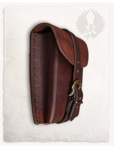 Middelalderlig Geralt fanny pack type taske i brun (14x12... 2