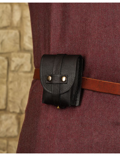 Bolso, tipo riñonera, medieval Geralt en marrón (12x9 cm.)