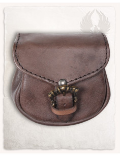 Mittelalterliche León-Tasche, Hüfttaschentyp in Braun...