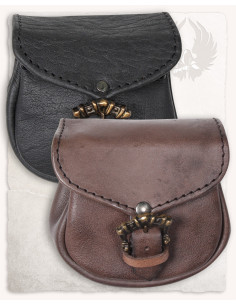 Mittelalterliche León-Tasche, Hüfttaschentyp in Braun... 2