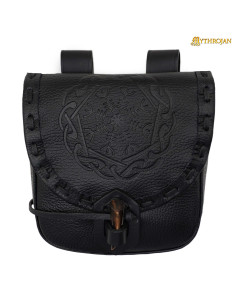 Nordische Tasche mit geprägtem Aegishjalmur-Symbol,...