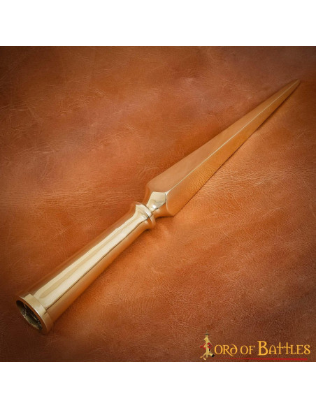 Massief messing Romeinse speerpunt...