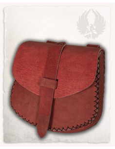 Bolso medieval Luis, tipo riñonera en Burdeos (22x23 cm.) 2