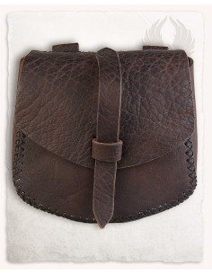 Bolso medieval Luis, tipo riñonera en Marrón (22x23 cm.)