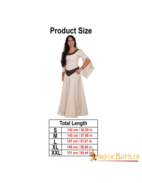 Vestido Medieval Algodón Ligero,...