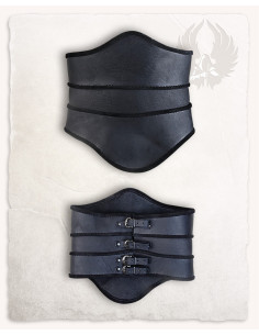 Corpiño medieval Escarlata - Negro