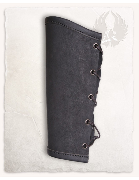 Vintage Borg-Lederarmbänder – Schwarz