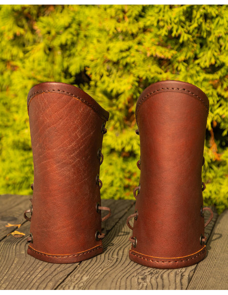 Borg-Armbänder aus Leder – Braun