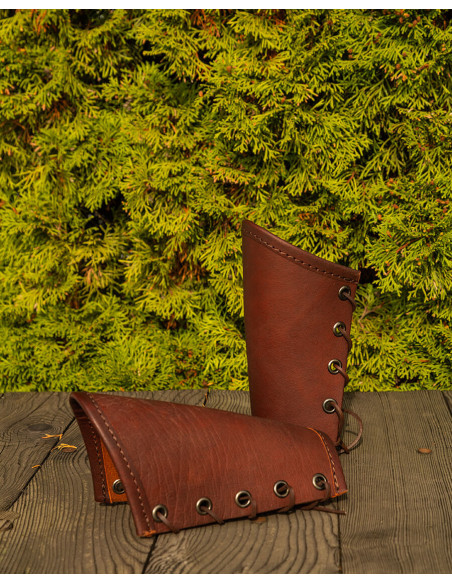 Borg-Armbänder aus Leder – Braun