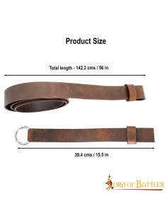 Brauner Schwertgürtel aus Leder 2