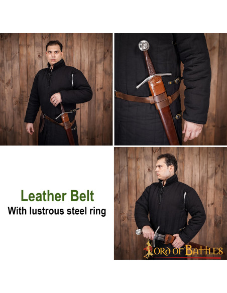 Brauner Schwertgürtel aus Leder