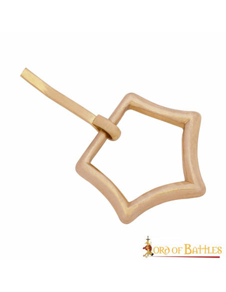 Massief messing Pentagon kroongesp