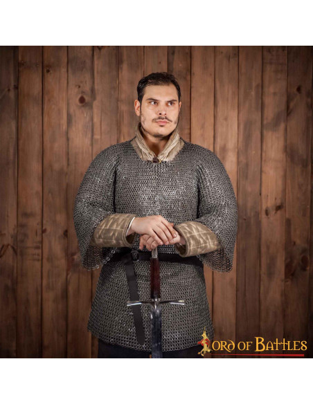 Cota de malla manga larga de anillas...