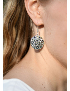 Pendientes vikingos en latón plateado 2