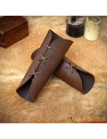 Middeleeuwse gladbruin leren...