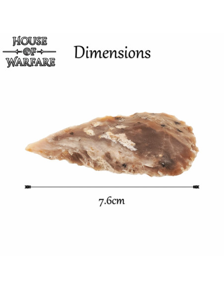 Donkerbruin vuurstenen pijlpunt (7,6...