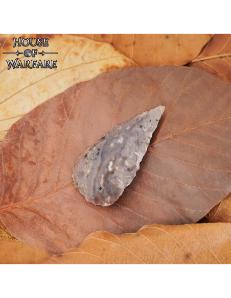 Mørkebrun flintpilespids (7,6 cm.)