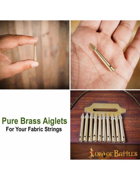 Juego de 10 calas de latón macizo con...