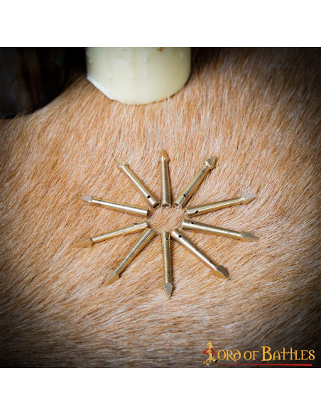 Set van 10 massief koperen...