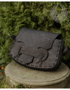 Bolso bandolera Meera en negro (33x20 cm.)