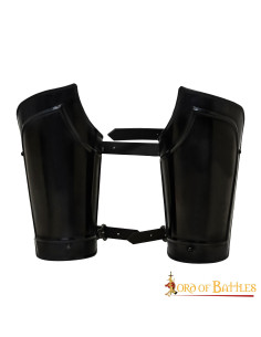 Middeleeuwse Fantasy Bracers, zwart staal