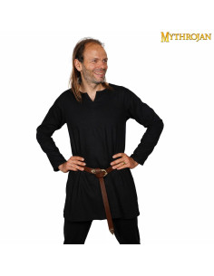 Mittelalterliche schwarze Tunika für Kinder, Raider-Modell