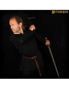 Túnica negra medieval para niños modelo Raider 2
