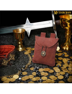 Mittelalterliche Tasche, Gürteltasche, aus Wildleder... 2