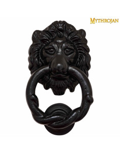 Aldaba puerta León en hierro forjado (15,2x8,8 cm.)