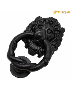 Aldaba puerta León en hierro forjado (15,2x8,8 cm.) 2