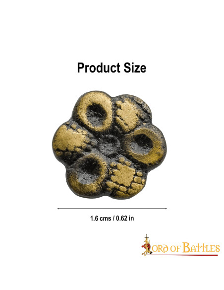 Set van 5 decoratieve messing bloemen...