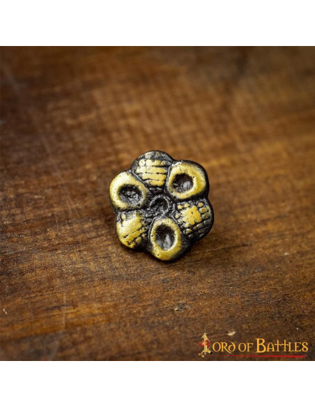 Set van 5 decoratieve messing bloemen...