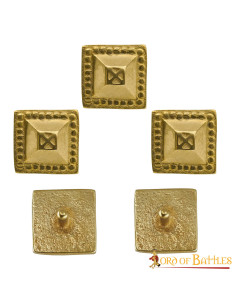 Set 5 tachuelas decorativas en latón para ropa o cuero... 2