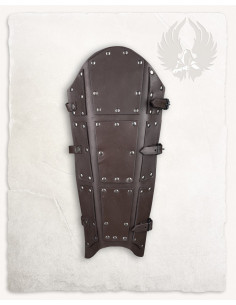 Beinschienen aus braunem Leder, Quintus-Modelle 2