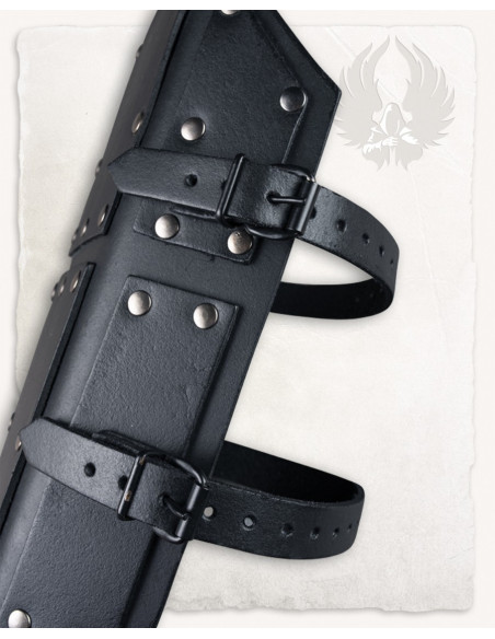 Zwart leren kanen Quintus modellen