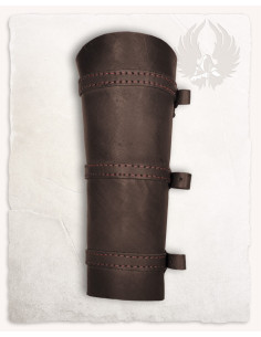 Braune Lederbeinschienen Simons-Modelle 2