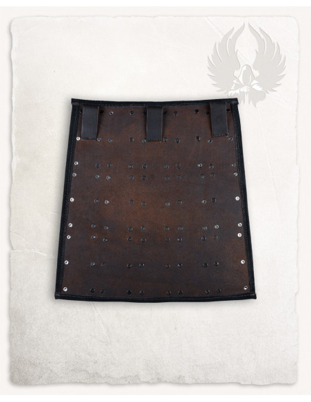 Sidesnarer i brunt læder, model Quintus