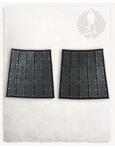 Seitensnares aus schwarzem Leder, Modell Quintus