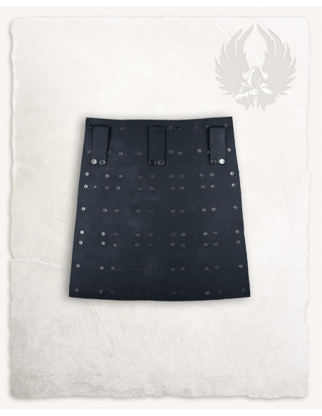 Escarcelas laterales en ante negro,...