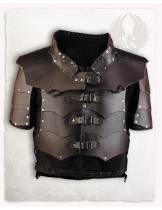 Chaqueta de ante con placas de cuero marrón modelo Rasmus