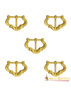 Set 5 hebillas medievales para correas de armaduras