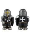 Knight Hospitaller harpiksfigur med skjold og mace (10 cm.)