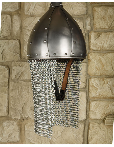 Kegel-Helm, Modell Arlan, mit Kettenhemd