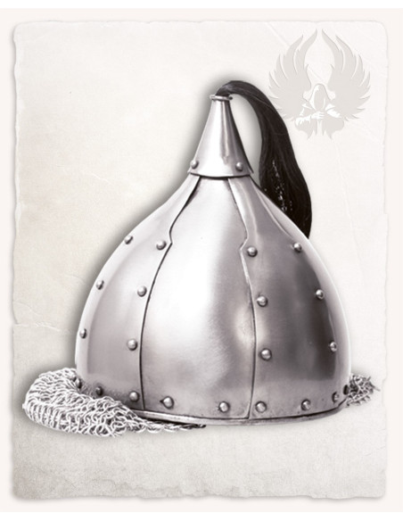 Kegel-Helm, Modell Arlan, mit Kettenhemd