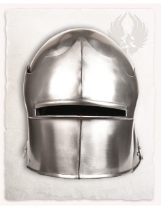 Mittelalterlicher Schallerhelm aus poliertem Stahl,... 2
