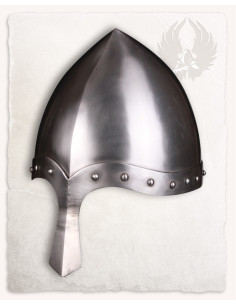 Normannischer Helm mit Nase, Tankred-Modell, polierter Stahl 2