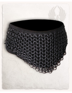 Collar de cota de malla modelo Richard, acabado ennegrecido