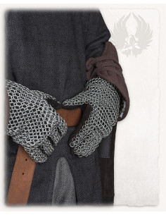 Guantes cota de malla modelo Richard, acabado ennegrecido