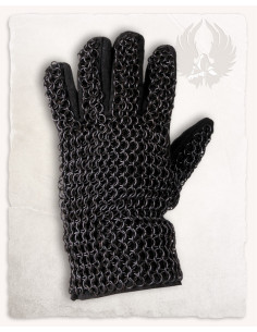 Guantes cota de malla modelo Richard, acabado ennegrecido 2