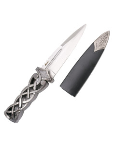 Keltischer Dolch mit Griff aus Nickel, geflochten aus...